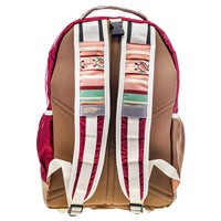 Hooey "Ox" Burgundy and Tan Aztec Backpack