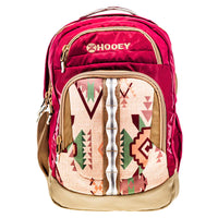 Hooey "Ox" Burgundy and Tan Aztec Backpack