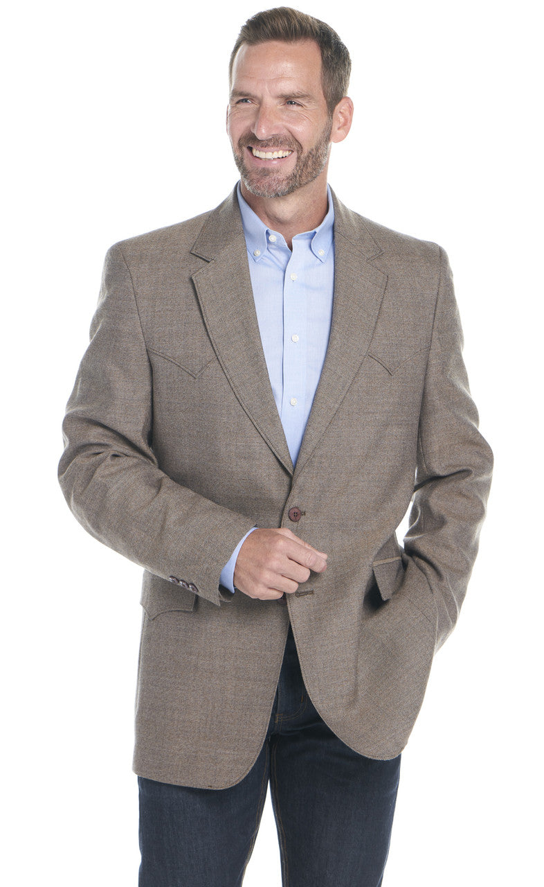 Circle S Men's Plano Donegal Sport Jacket in Donegal Brown