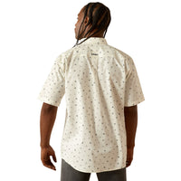 Ariat Men's S/S Colter Classic Fit Western Button Down Shirt in White