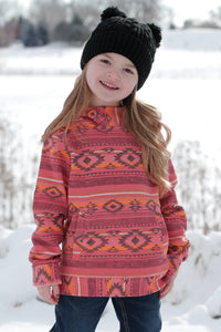 Cruel Girl's Southwestern Print Hoodie