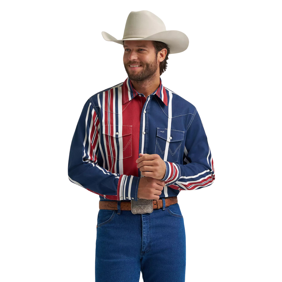 Wrangler Men's Vintage Inspired Long Sleeve Shirt