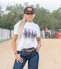 Hooey Women's S/S Stampede Graphic Tee in White