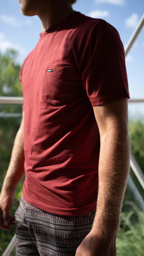 Hooey Men's San Jose Bamboo Pocket Tee in Red