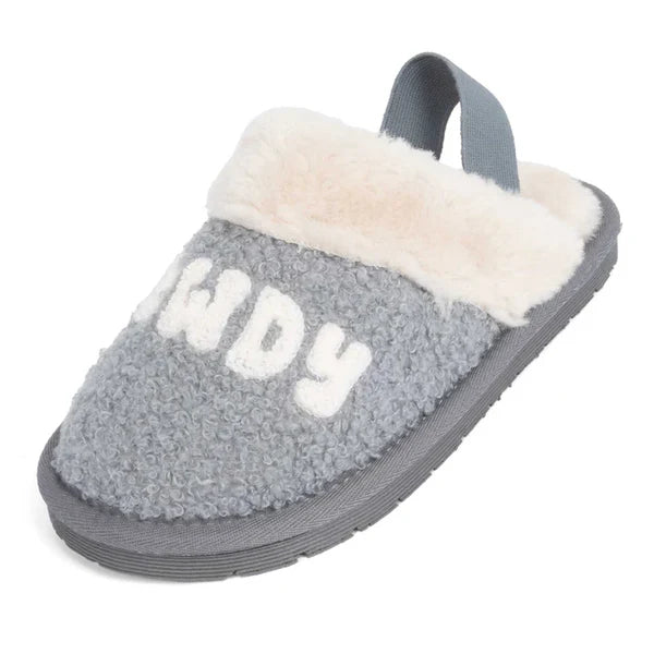 Blazin' Roxx Girl's Howdy Slide Slippers in Dusty Blue