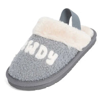 Blazin' Roxx Girl's Howdy Slide Slippers in Dusty Blue