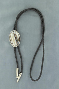 Double S Western Oval Sardonyx Bolo Tie