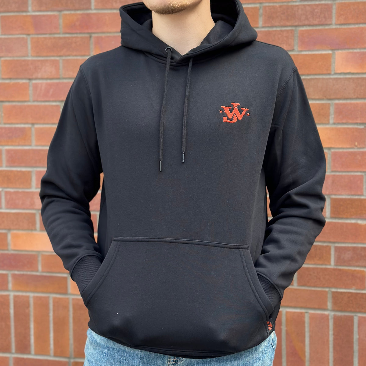 Hooey Men's John Wayne Logo Hoodie in Black