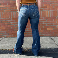 Ariat Women’s Perfect Rise Christine Distressed Flare Jean in Siren