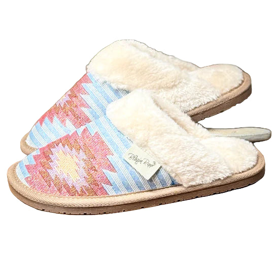 Blazin' Roxx Women's Brandi Aztec Slide Slipper in Blue