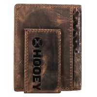 Hooey "Liberty Roper" Embossed Flag Leather Bifold Money Clip Wallet