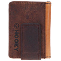 Hooey Grayson Bifold Money Clip Wallet in Brown