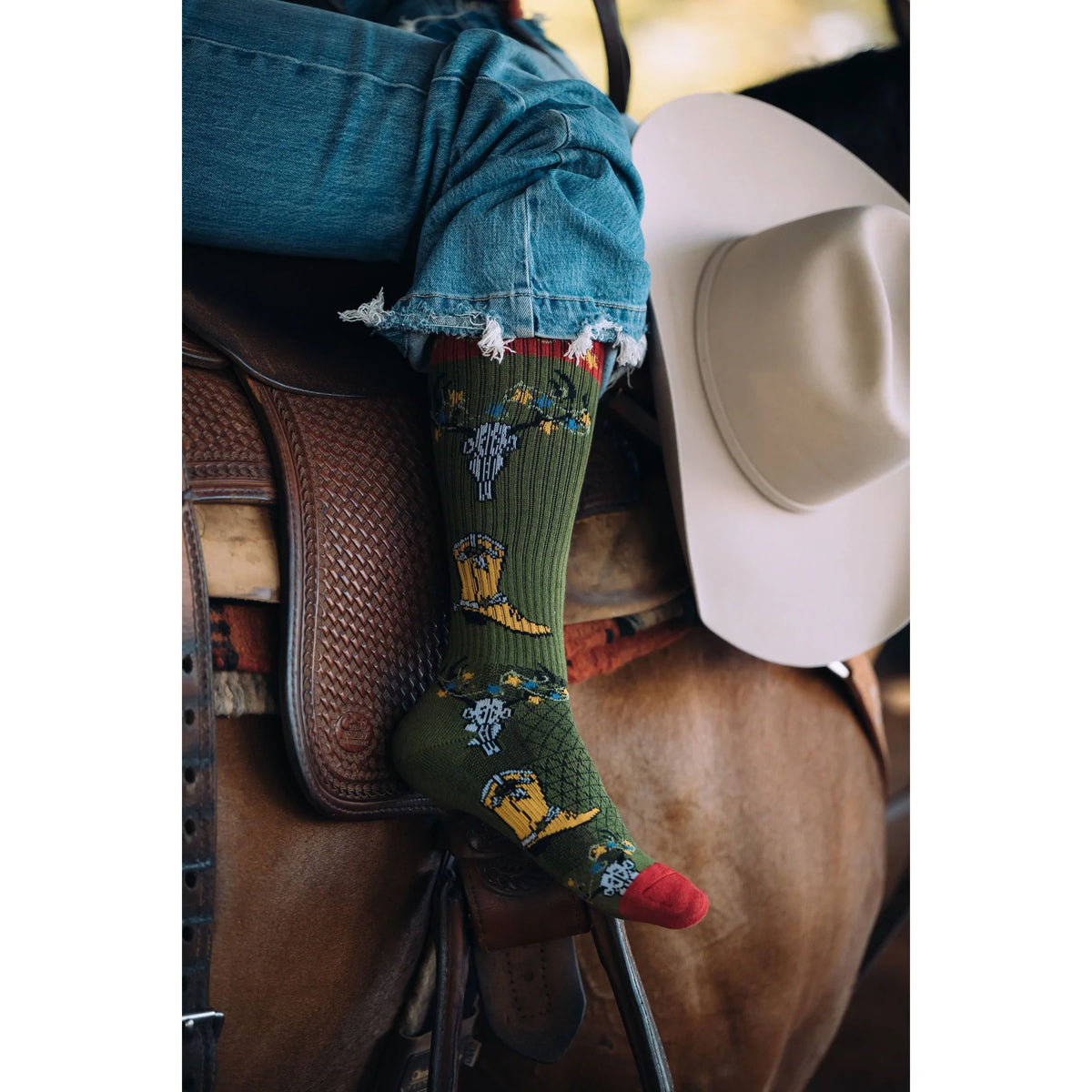 Lucky Chuck Women's Get A Little Western Holiday Performance Socks