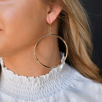 West & Co. Large Gold Dangle Hoop Earrings