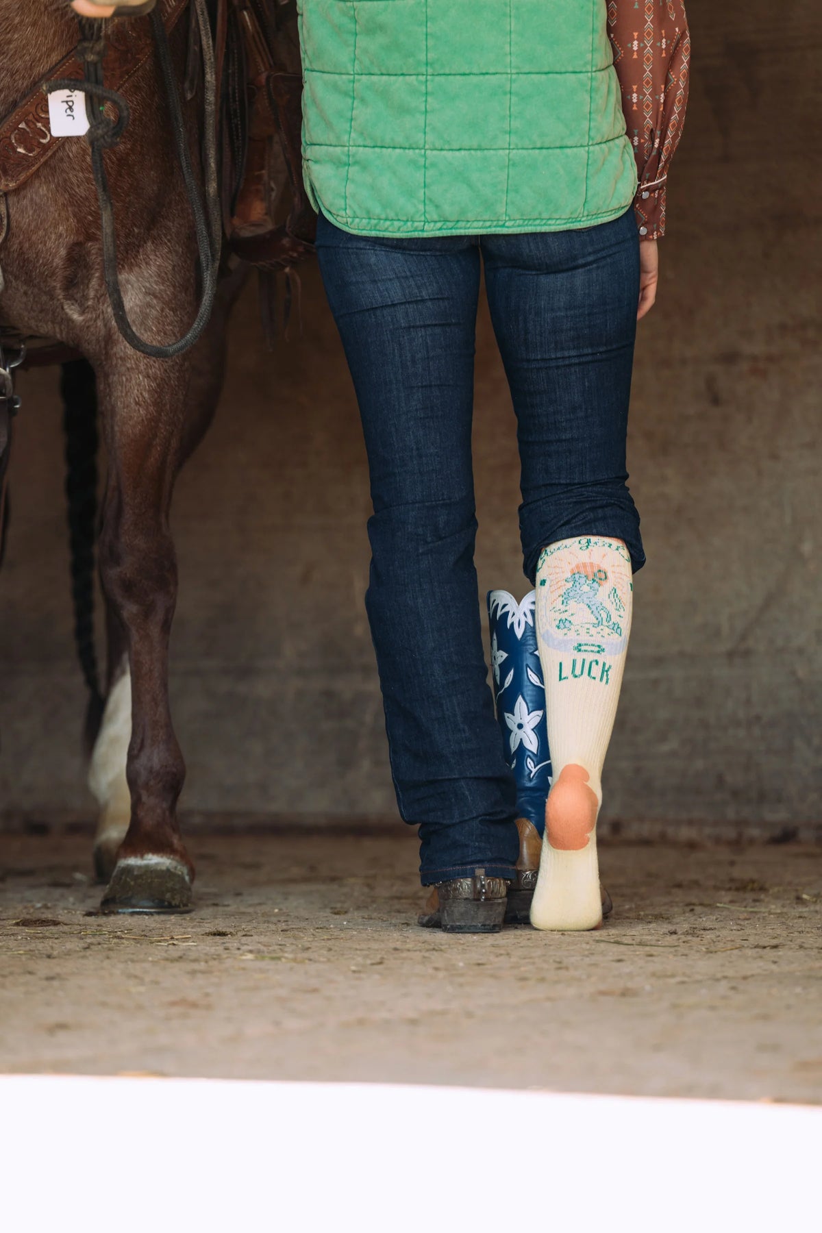 Lucky Chuck Women's Desert Spirit Cowgirl Performance Boot Socks
