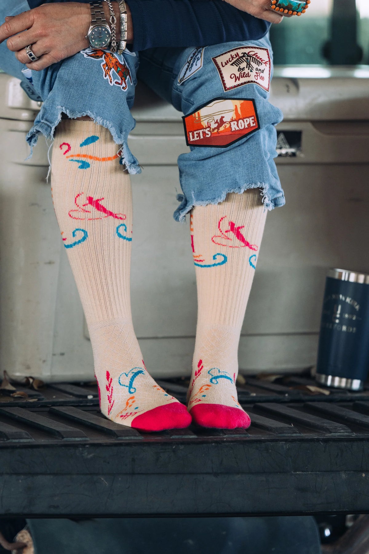 Lucky Chuck Women's Keep The Faith Performance Boot Socks