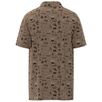 Hooey Men's "The Weekender" Rodeo Print Short Sleeve Golf Polo in Tan