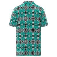 Hooey Men's "The Weekender" Short Sleeve Aztec Golf Polo in Turquoise