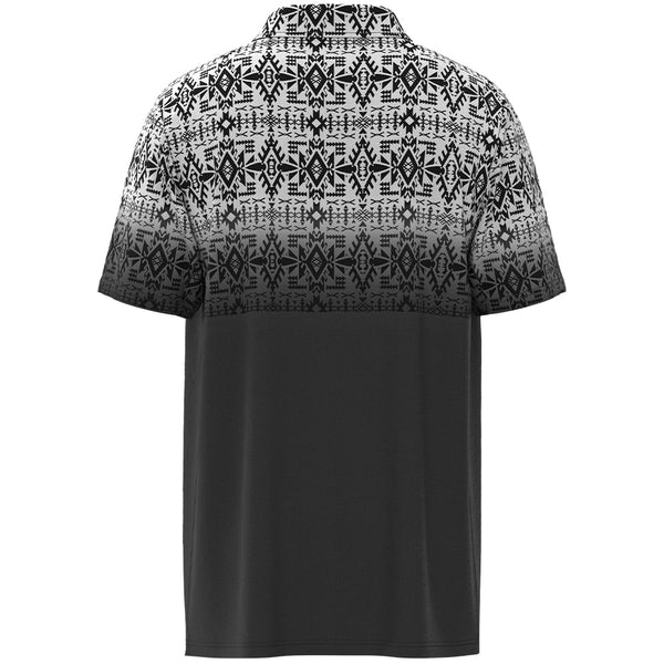 Hooey Men's "The Weekender" Short Sleeve Aztec Print Golf Polo in Grey