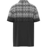Hooey Men's "The Weekender" Short Sleeve Aztec Print Golf Polo in Grey