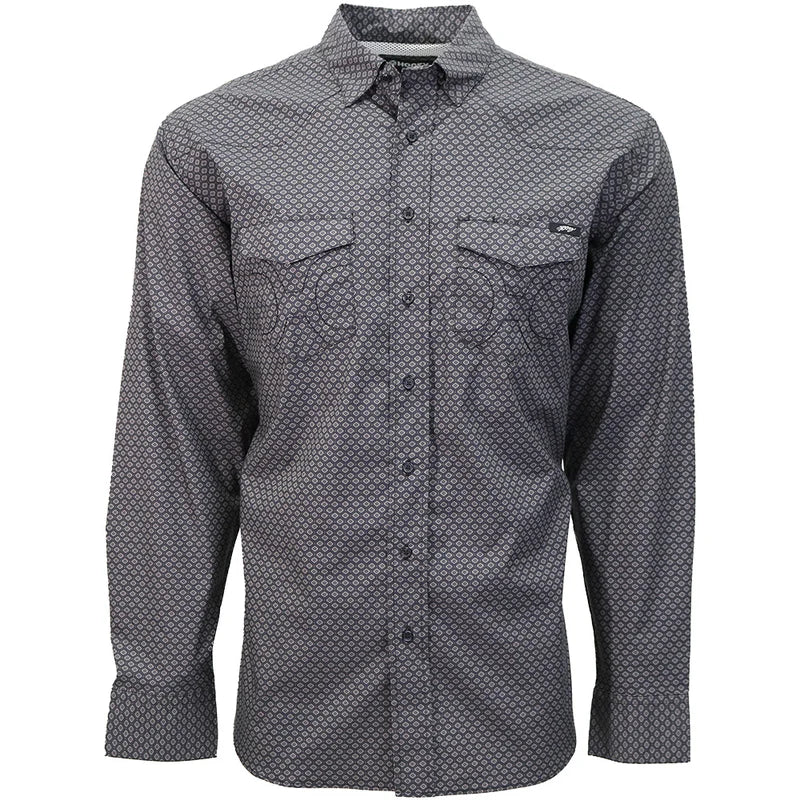 Hooey Men's L/S Maverick Western Button Up Shirt in Black