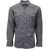 Hooey Men's L/S Maverick Western Button Up Shirt in Black