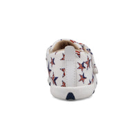 Hooey by Twisted X Infant & Toddler Allover Print Driving Moc in Red, White and Blue Star