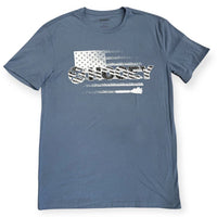 Hooey Men's Ol' Glory Flag Graphic Tee in Dark Denim