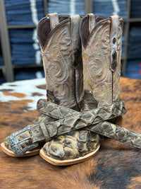 Tanner Mark Men's Genuine Monster Fish Petrified Oak Exotic Belt