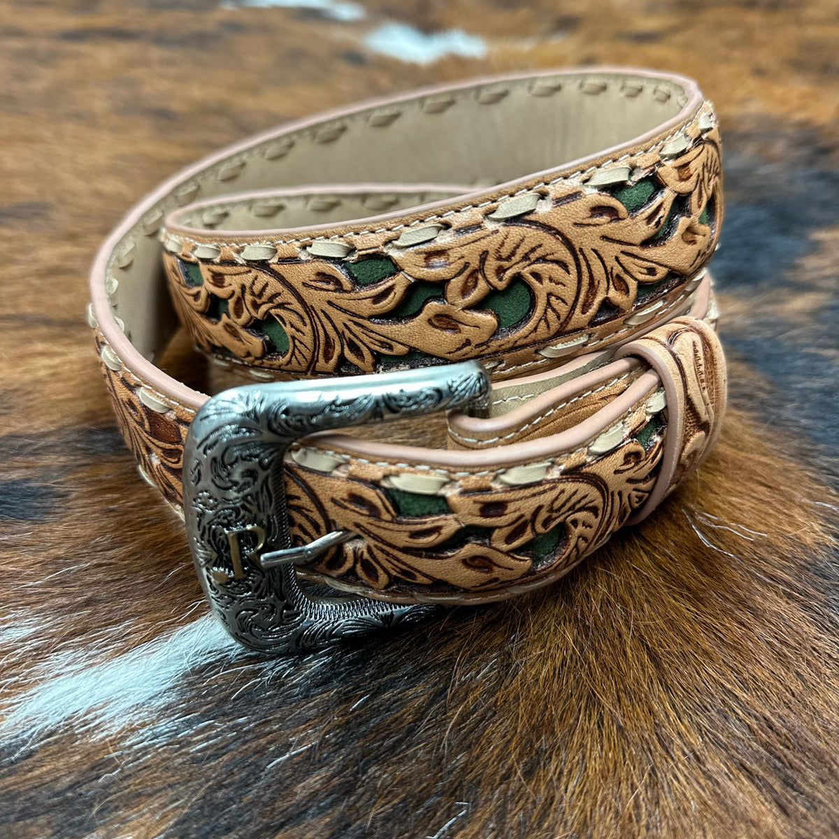 R. Watson Boots Men's Roughout Underlay Belt in Olive