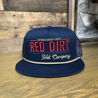 Red Dirt Hat Co. Papa Rope Hat in Navy and Gold