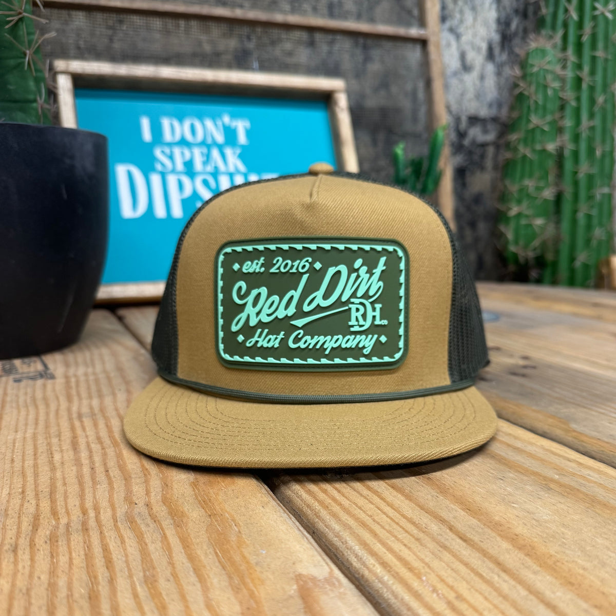 Red Dirt Hat Co. Cowboy Up Rope Hat in Caramel & Olive