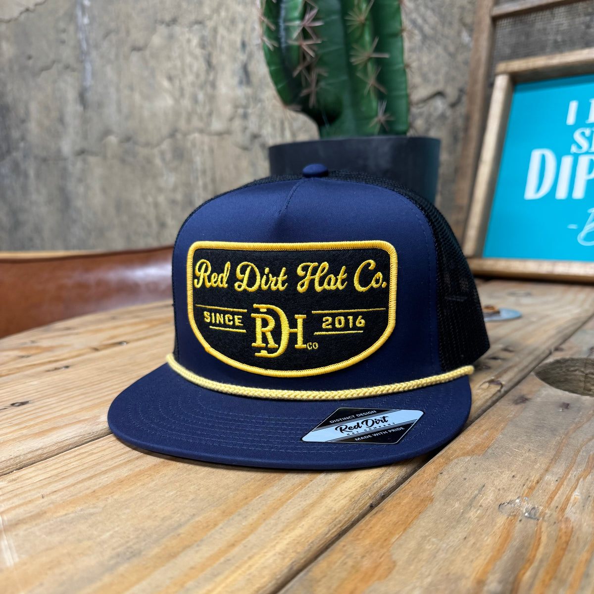 Red Dirt Hat Co. Dusk Rope Hat in Navy & Black