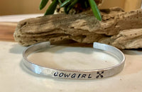 Love Letters Hand Stamped Cuff Bracelet (Multiple Styles/Colors)