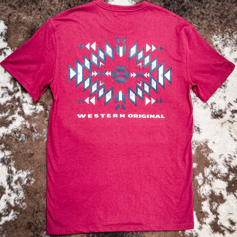 Hooey Men's El Dorado Graphic Tee in Burgundy