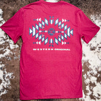 Hooey Men's El Dorado Graphic Tee in Burgundy