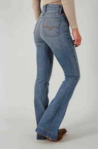 Kimes Ranch Women's Jennifer Mid Wash High Rise Flare Jean