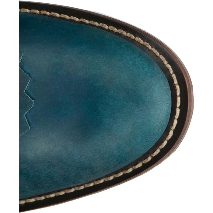 Justin Women's McKean Water Buffalo Lace Up Boot in Turquoise Blue