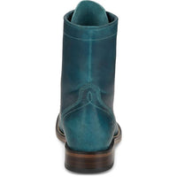 Justin Women's McKean Water Buffalo Lace Up Boot in Turquoise Blue
