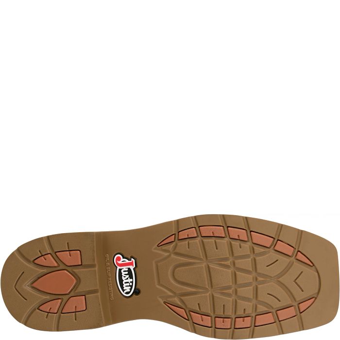 Justin Men's Daywork 11" Water Buffalo Steel Toe Work Boot in Pecan