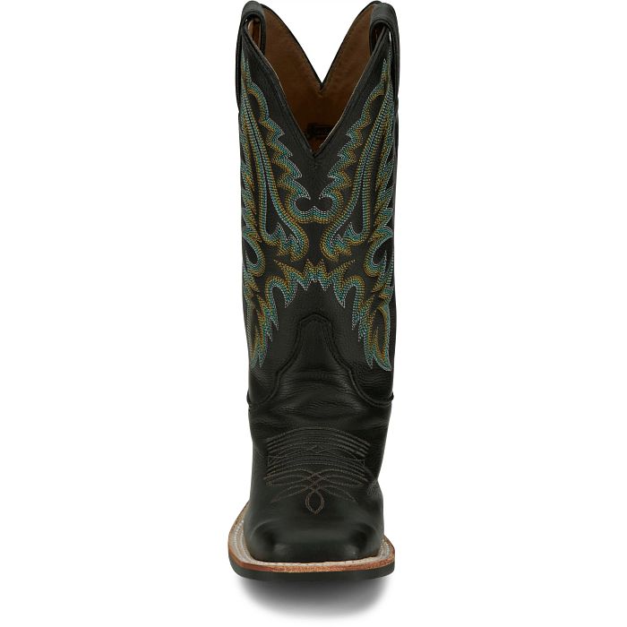 Justin Women's Shay Western Boot in Jet Black Cowhide