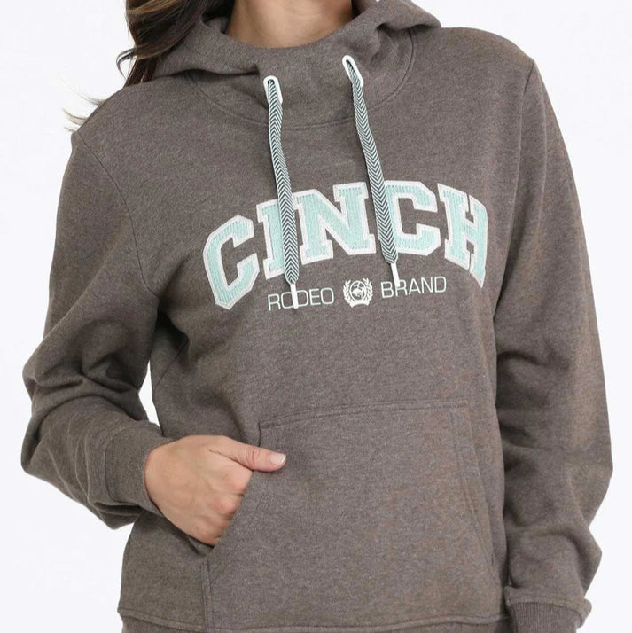 Cinch Women's Embroidered Logo Rodeo Brand Western Hoodie in Brown