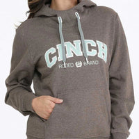 Cinch Women's Embroidered Logo Rodeo Brand Western Hoodie in Brown