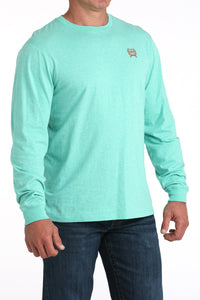 Cinch Men's L/S Rodeo Graphic Logo T-Shirt in Turquoise