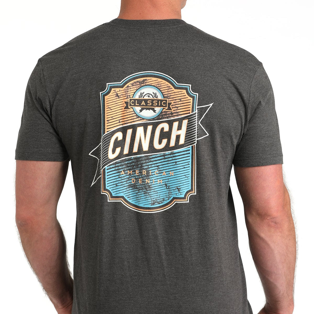 Cinch Men's Cinch American Denim Classic Graphic Tee in Grey