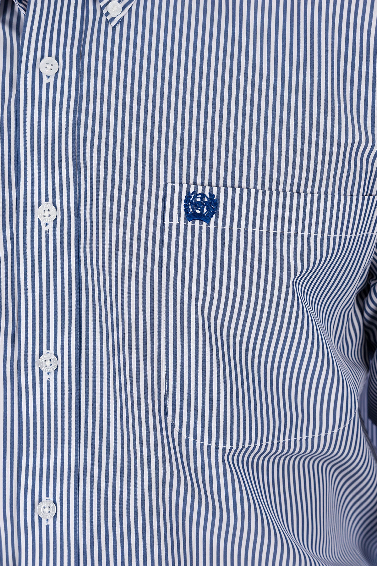 Cinch Men's Tencel L/S Striped Western Button Down Shirt in Royal Blue