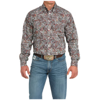 Cinch Men's L/S Classic Fit Multicolor Paisley Western Button Down Shirt