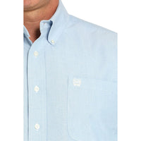 Cinch Men's L/S Classic Fit Western Button Down Shirt in Blue