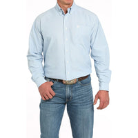 Cinch Men's L/S Classic Fit Western Button Down Shirt in Blue