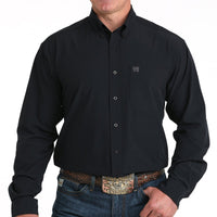 Cinch Men's L/S Classic Fit Arenaflex Button Up Western Shirt in Black